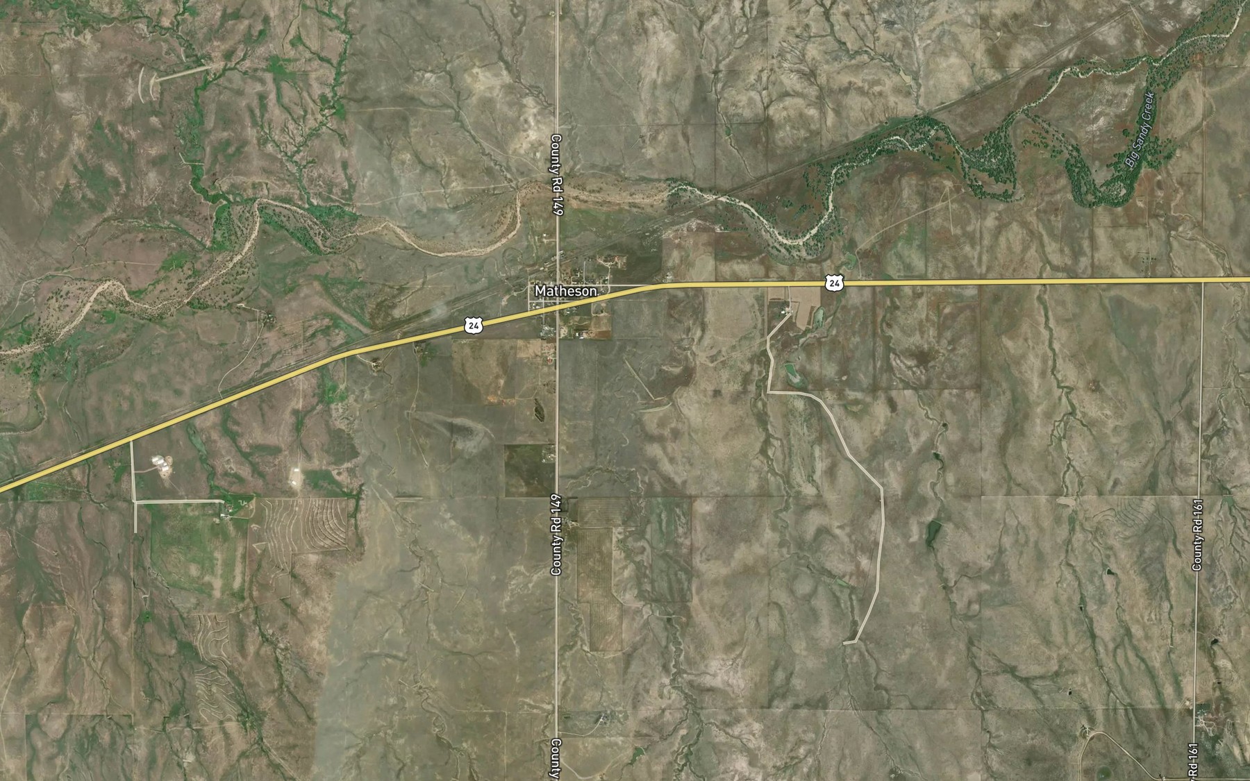 Satellite map of the Big Sandy Creek Watershed S-23 Reservoir
