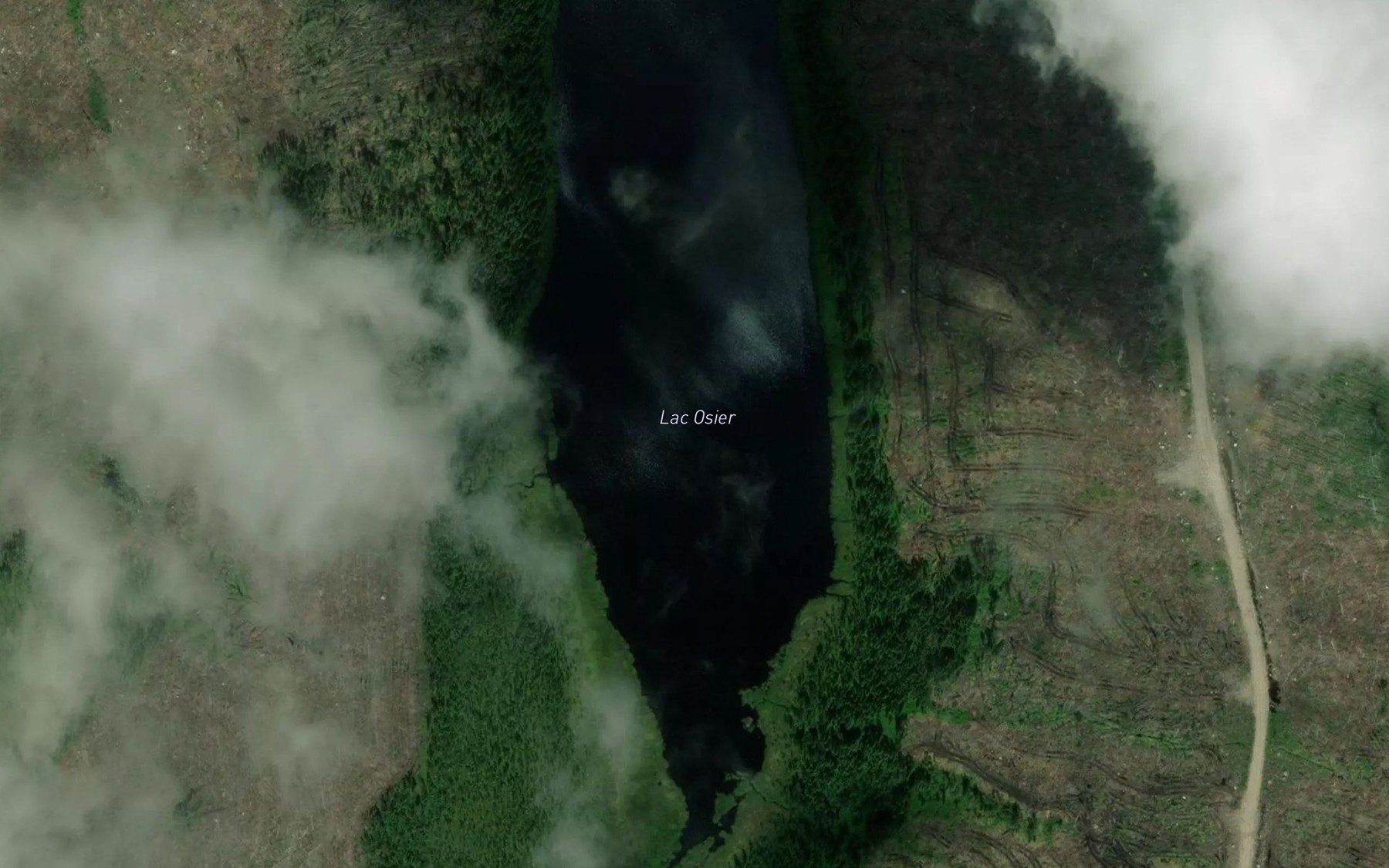 Satellite map of the Lac Osier