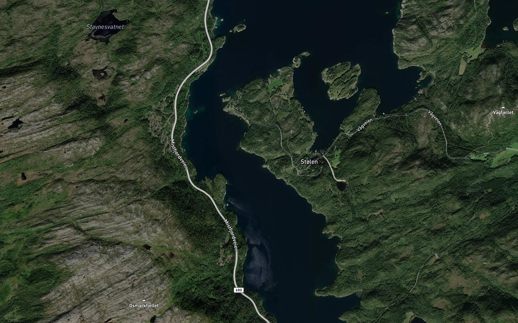 Satellite map of the Bjellvika
