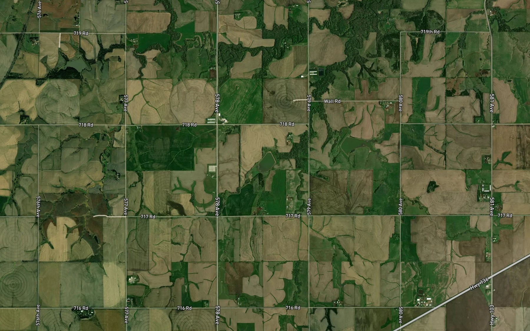 Satellite map of the Cub Creek Reservoir 8-B