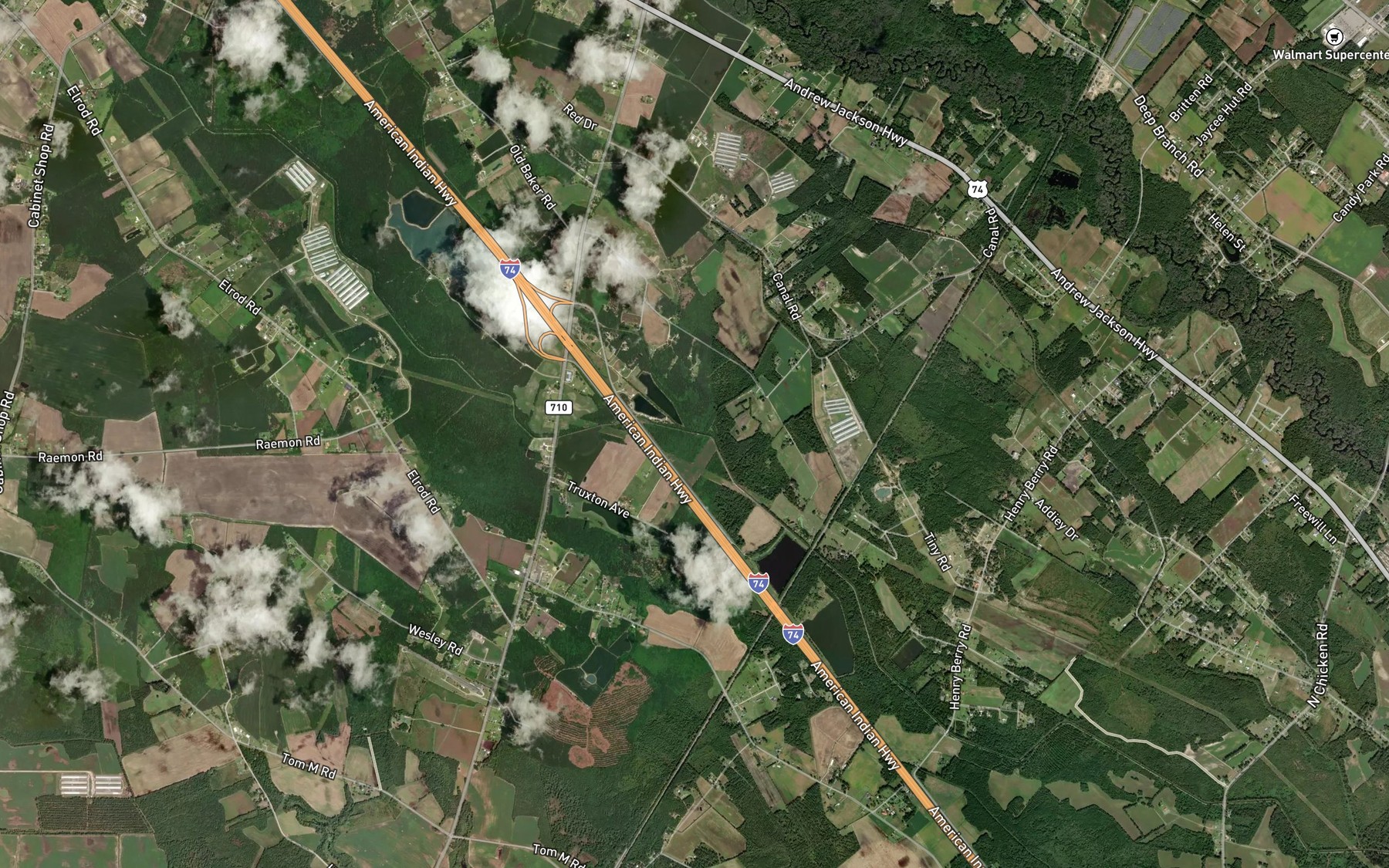 Satellite map of the Double Branch
