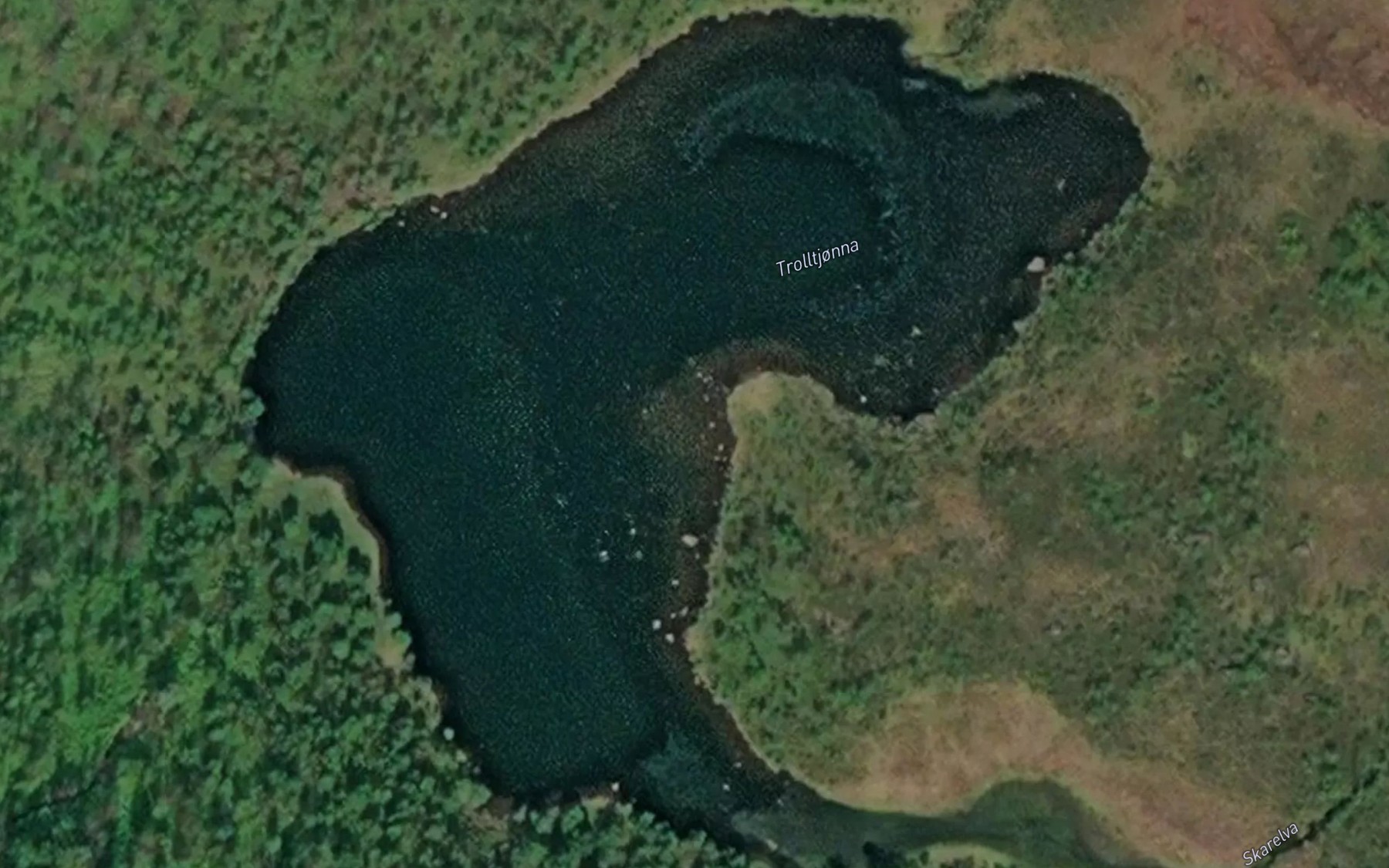 Satellite map of the Trolltjorna