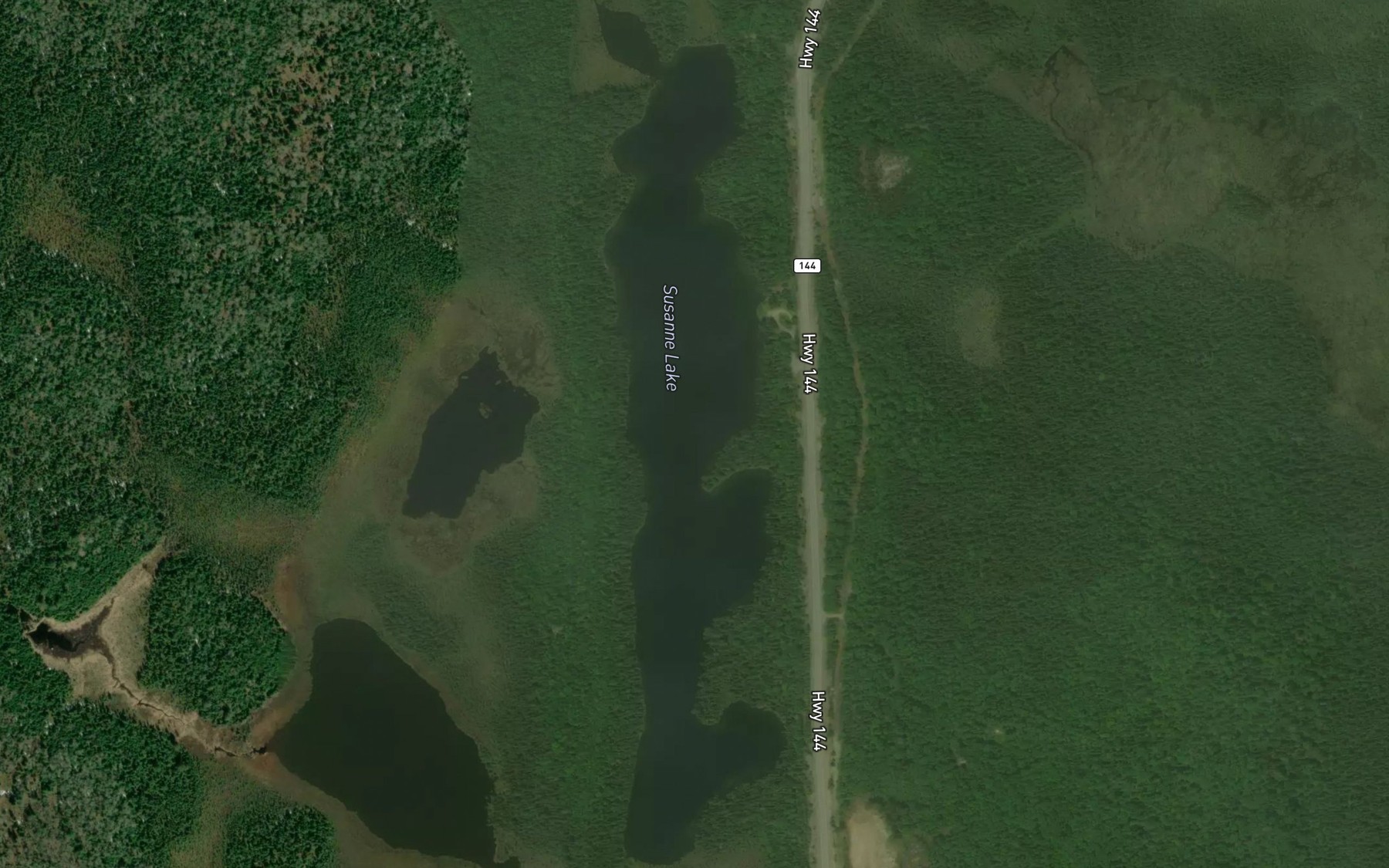 Satellite map of the Susanne Lake