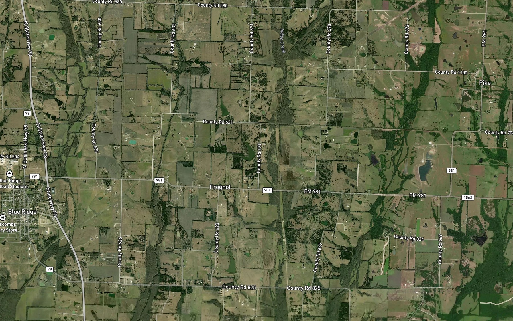 Satellite map of the Soil Conservation Service Site 43 Reservoir