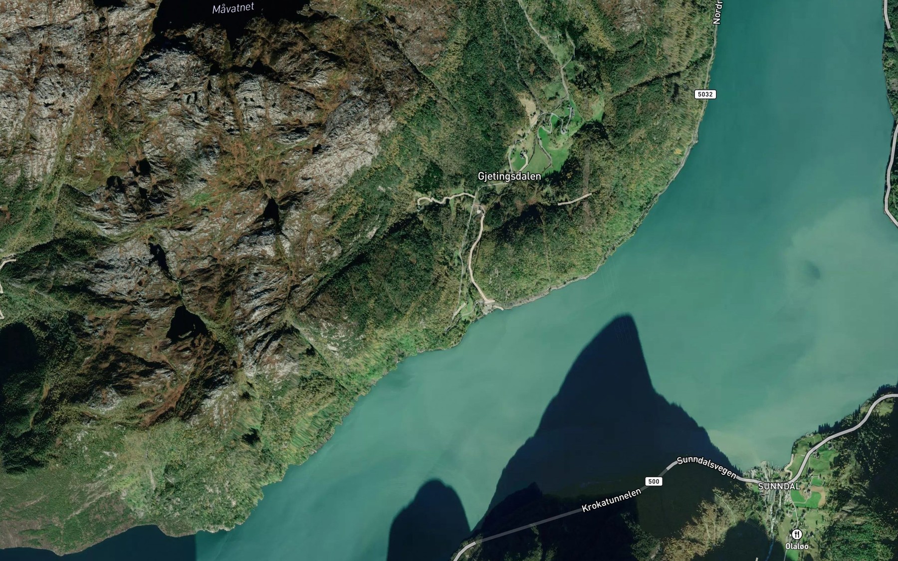 Satellite map of the Seljebekken