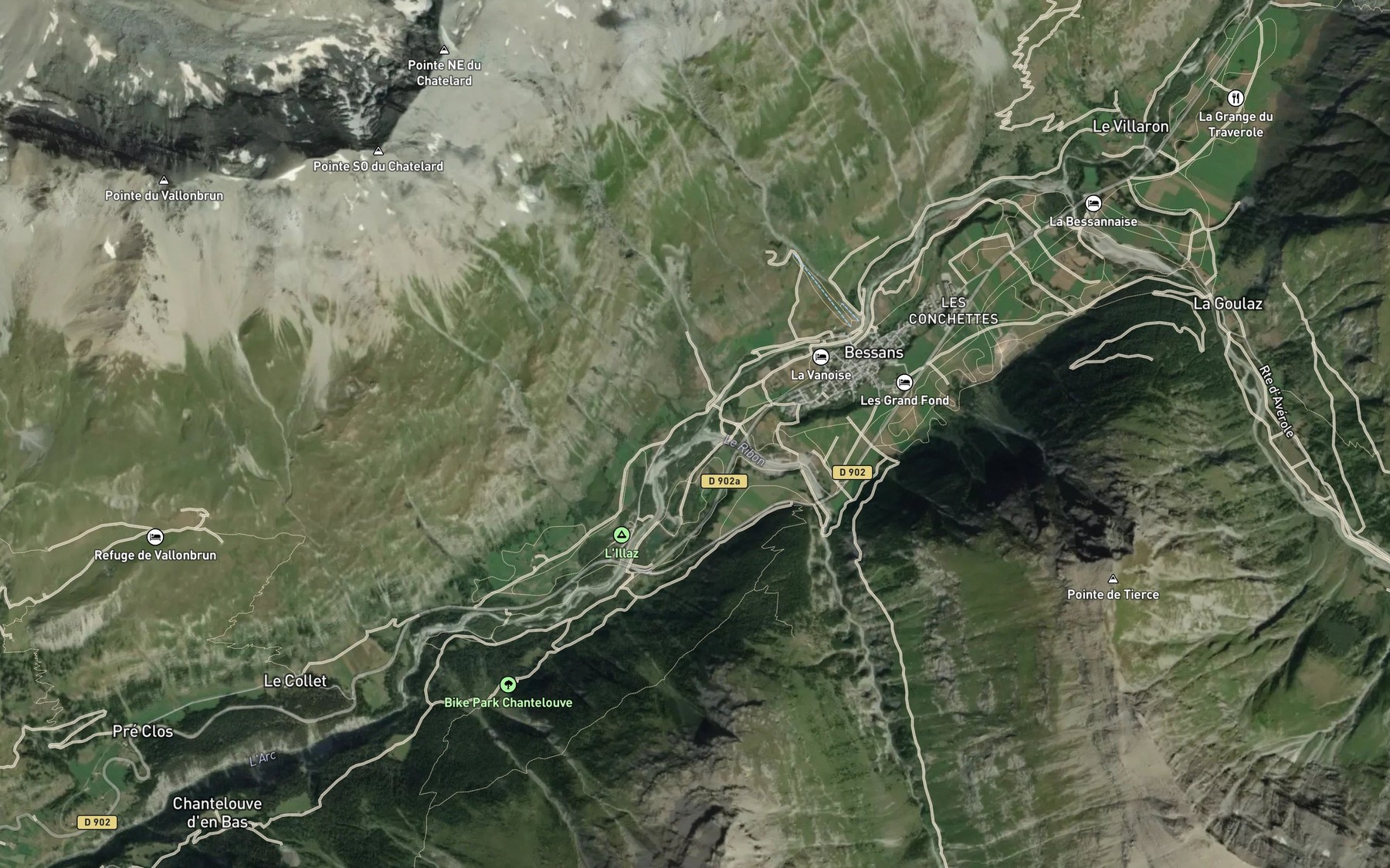 Satellite map of the Torrent Ribon