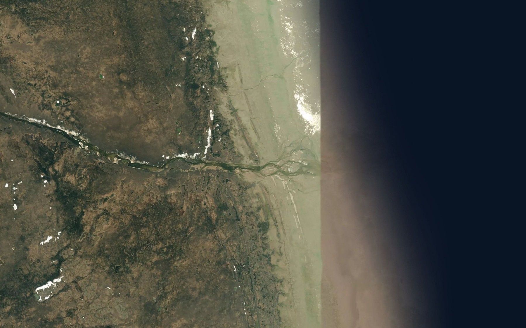 Satellite map of the White Bear Creek