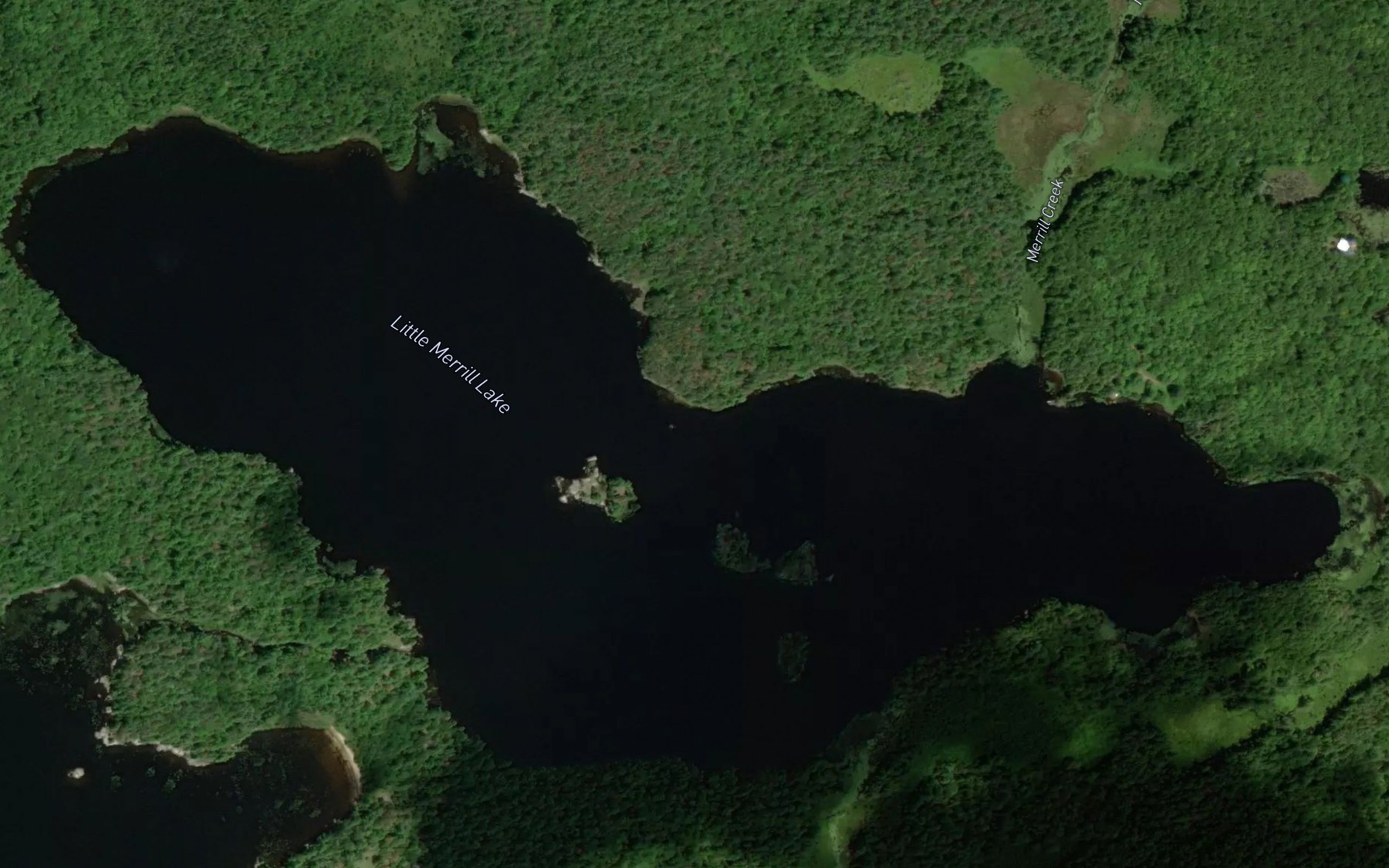 Satellite map of the Little Merrill Lake