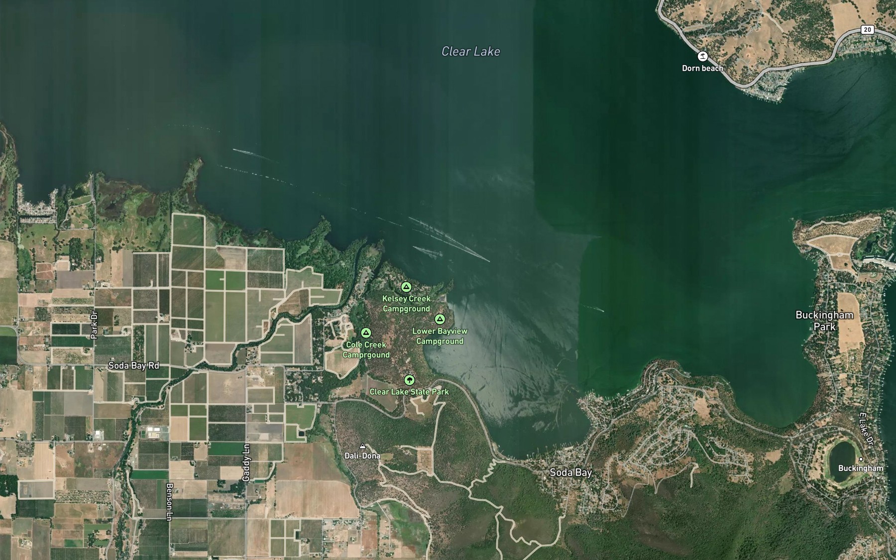 Satellite map of the Old Kelsey Creek