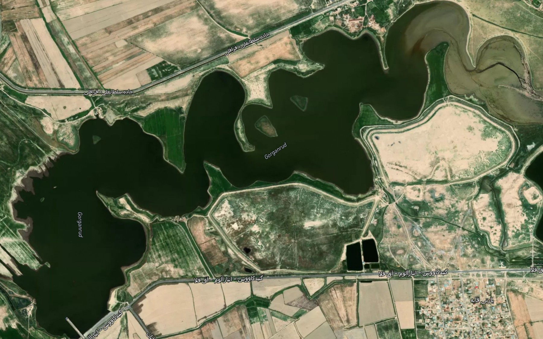 Satellite map of the Daryacheh-ye Sadd-e Voshmgir