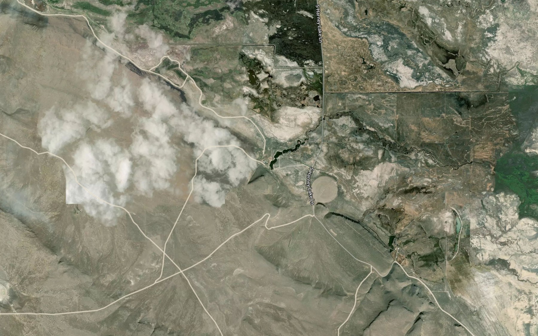 Satellite map of the Hughet Spring