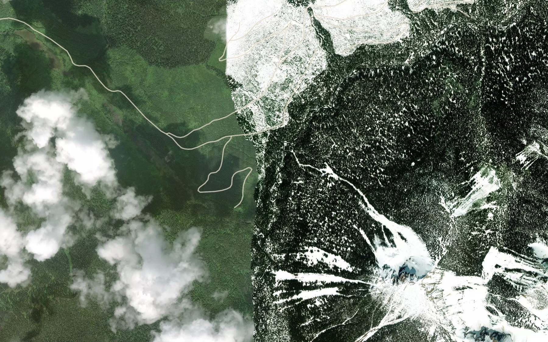 Satellite map of the Sootheran Creek