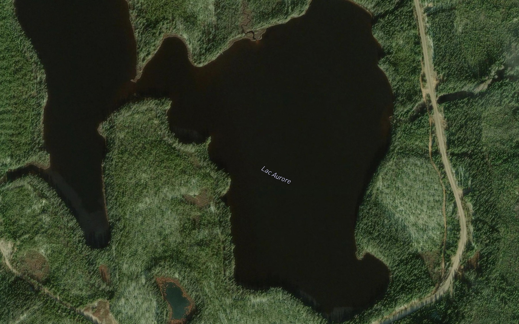 Satellite map of the Lac Aurore