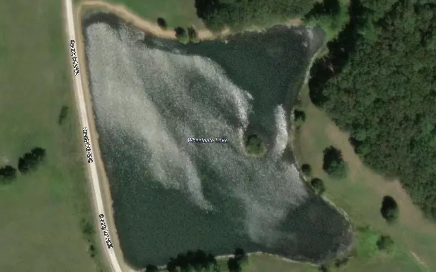 Satellite map of the Wheelgate Lake