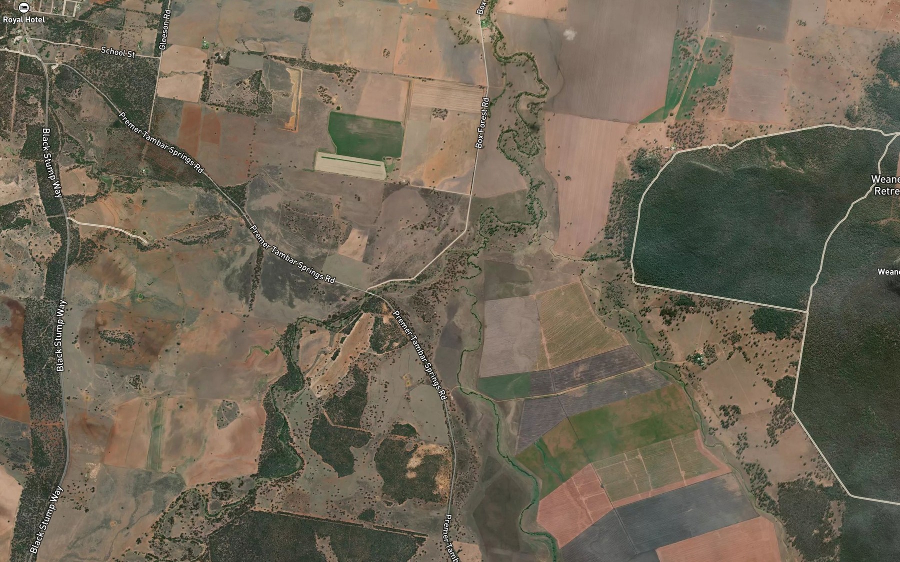 Satellite map of the Saltwater Creek