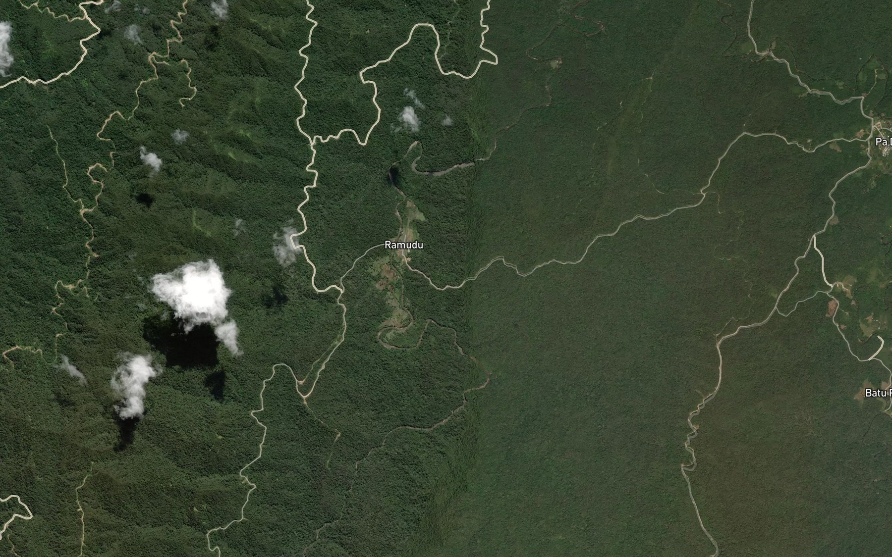 Satellite map of the Sungai Ramudu
