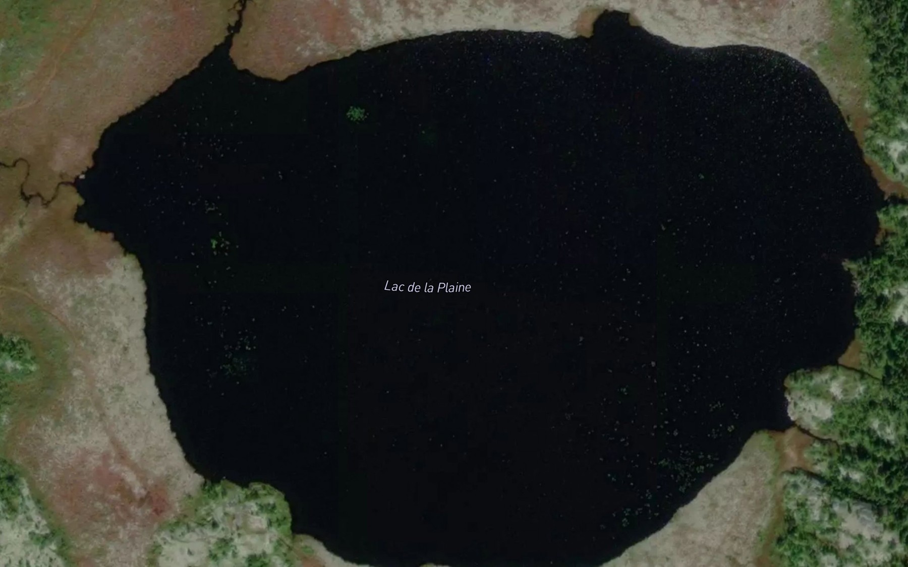 Satellite map of the Lac de la Plaine