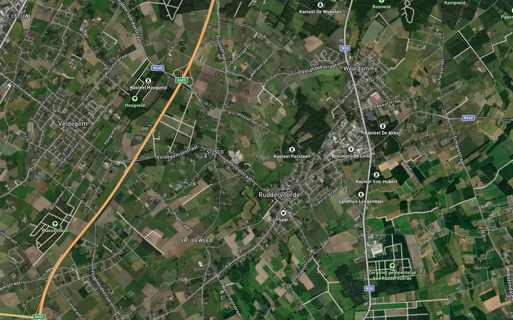 Satellite map of the Velddambeek