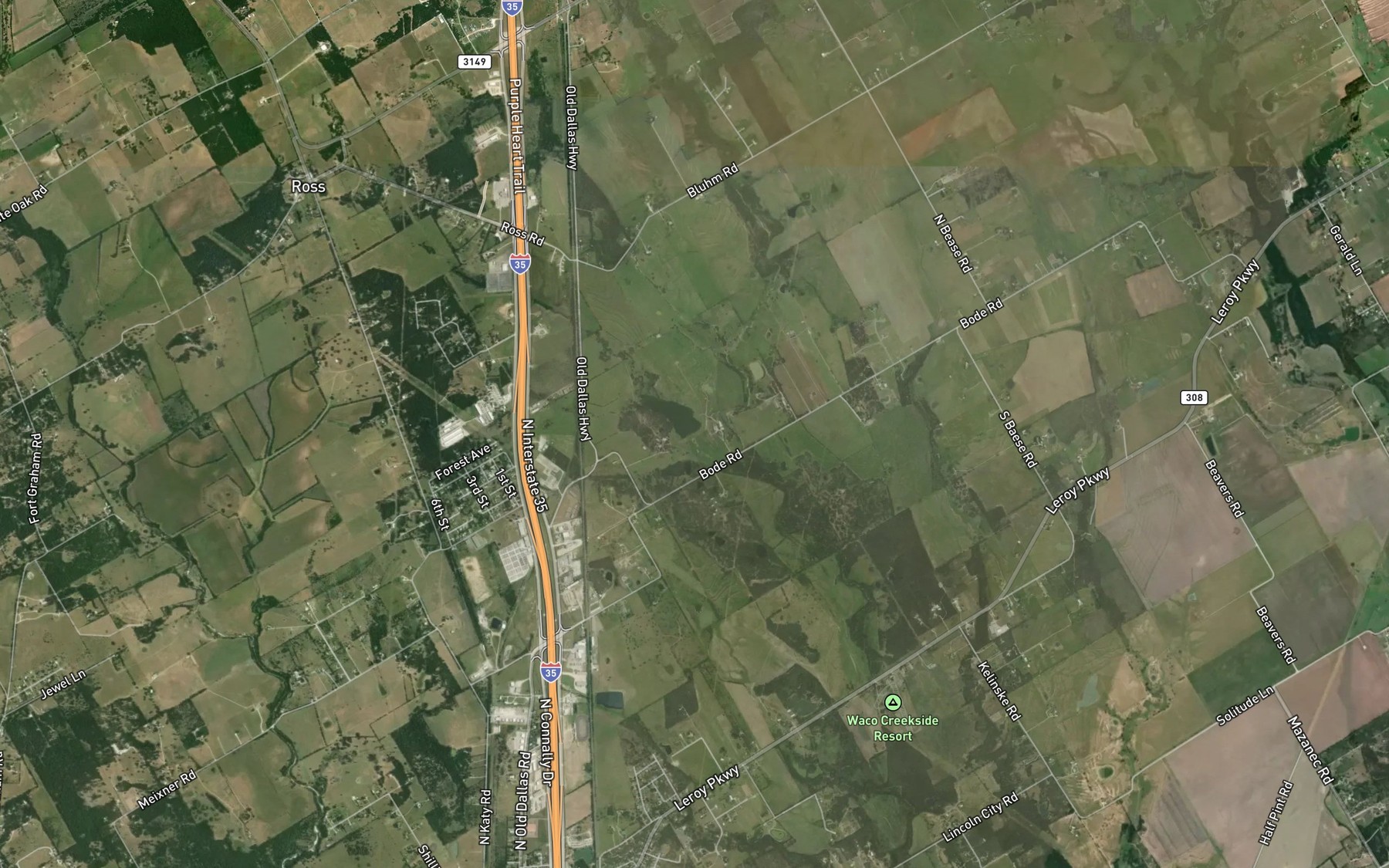 Satellite map of the Soil Conservation Service Site 16 Reservoir
