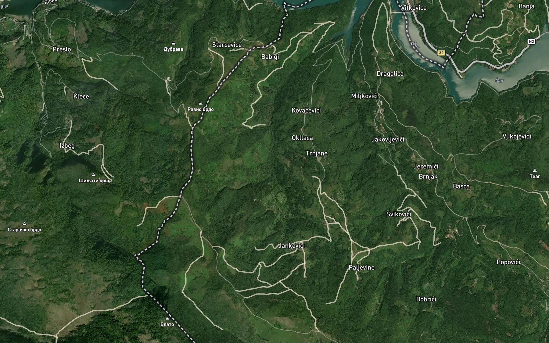 Satellite map of the Lumi i Vjeter