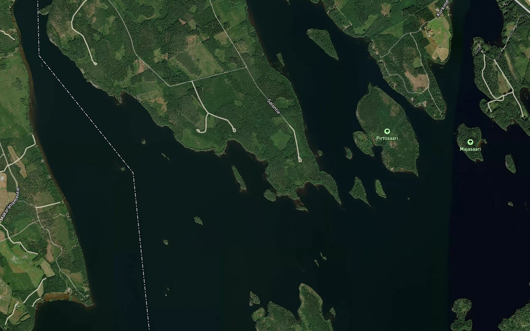 Satellite map of the Leppakorvenlahti