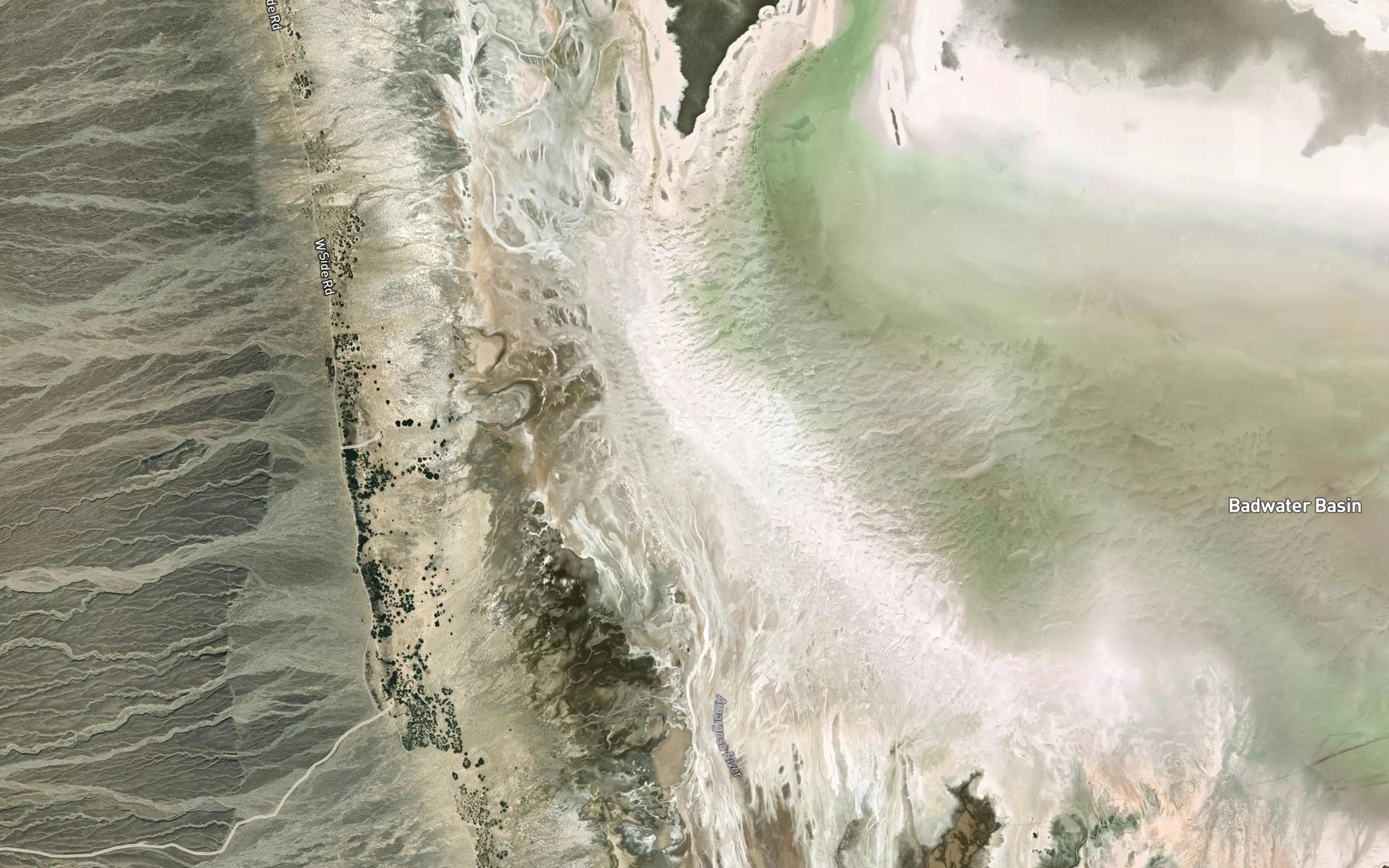 Satellite map of the Amargosa River