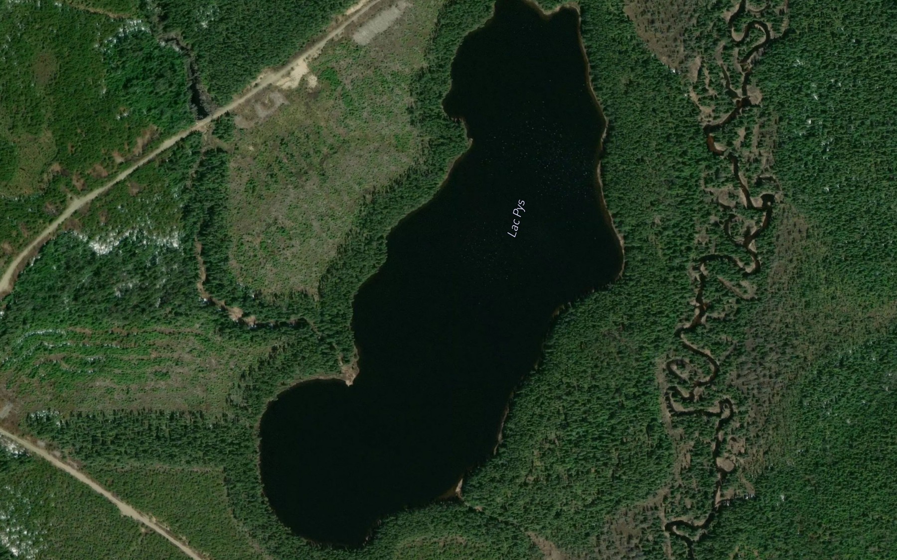 Satellite map of the Lac Pys