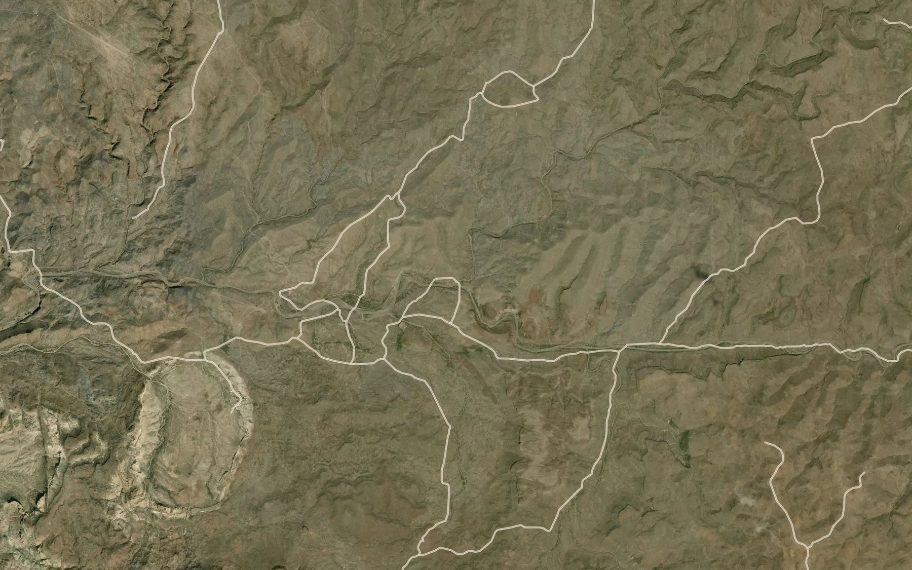 Satellite map of the Navajo Creek