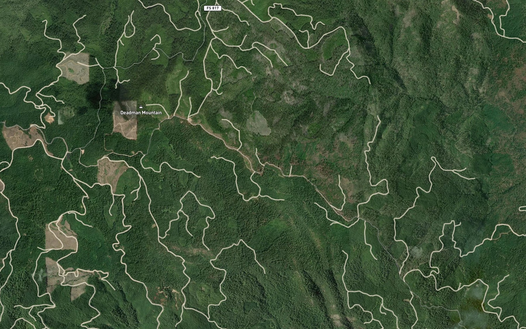 Satellite map of the Johnnie Spring
