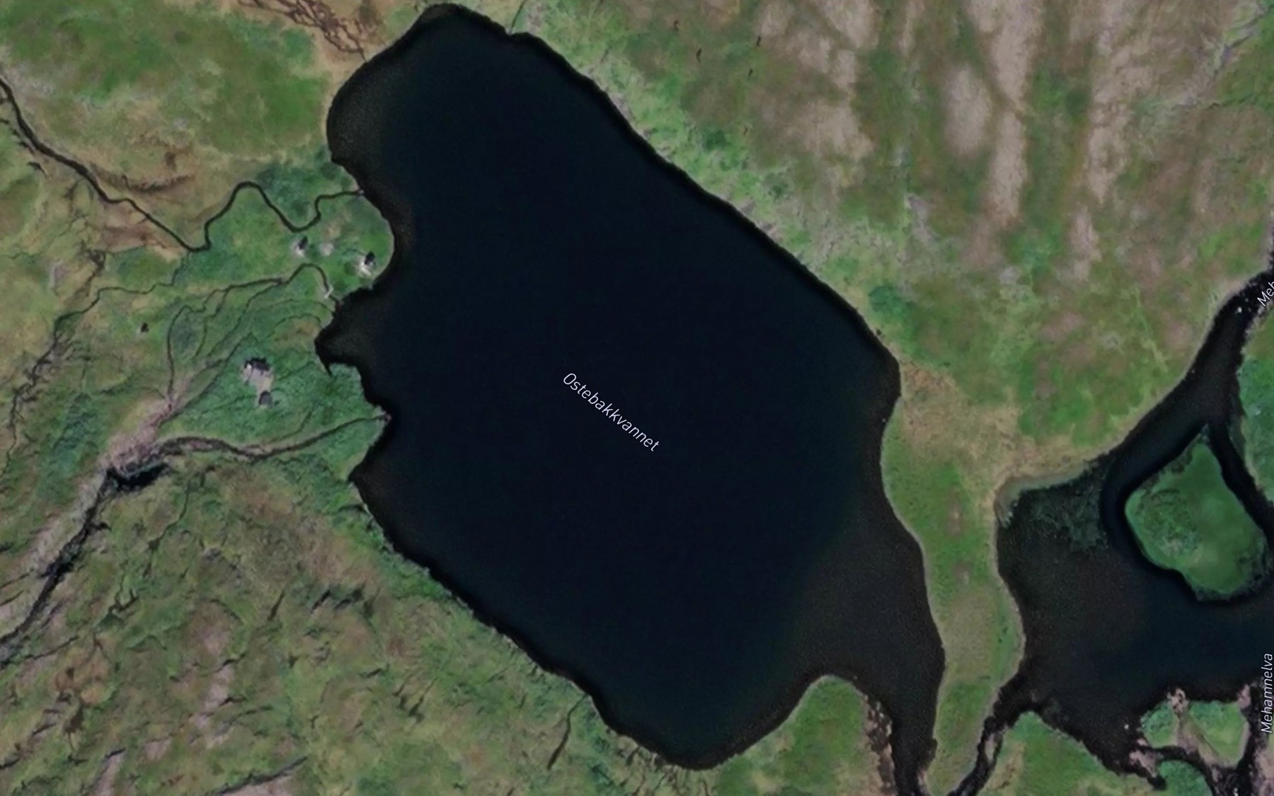 Satellite map of the Ostebakkvatnet