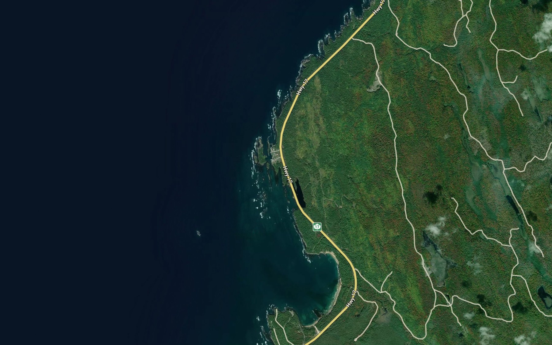 Satellite map of the Hibbard Bay