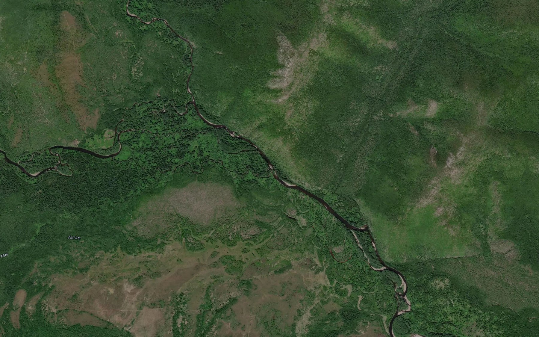 Satellite map of the Akhtam