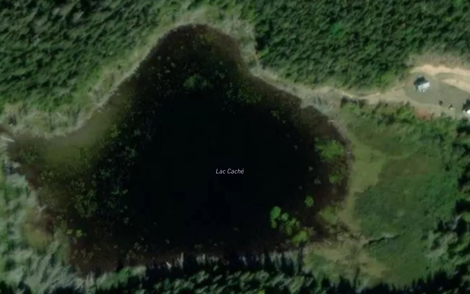 Satellite map of the Lac Cache