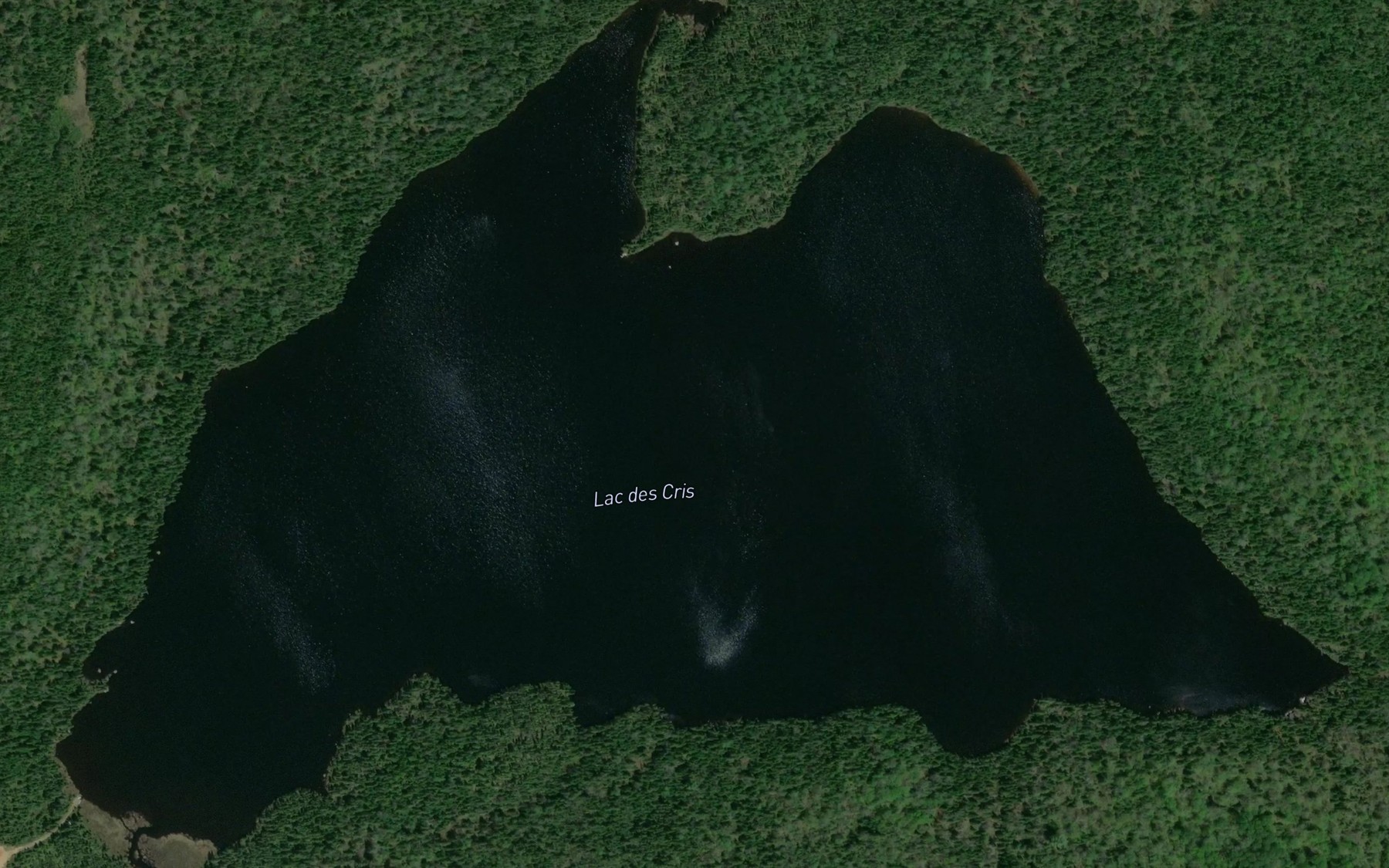 Satellite map of the Lac des Cris