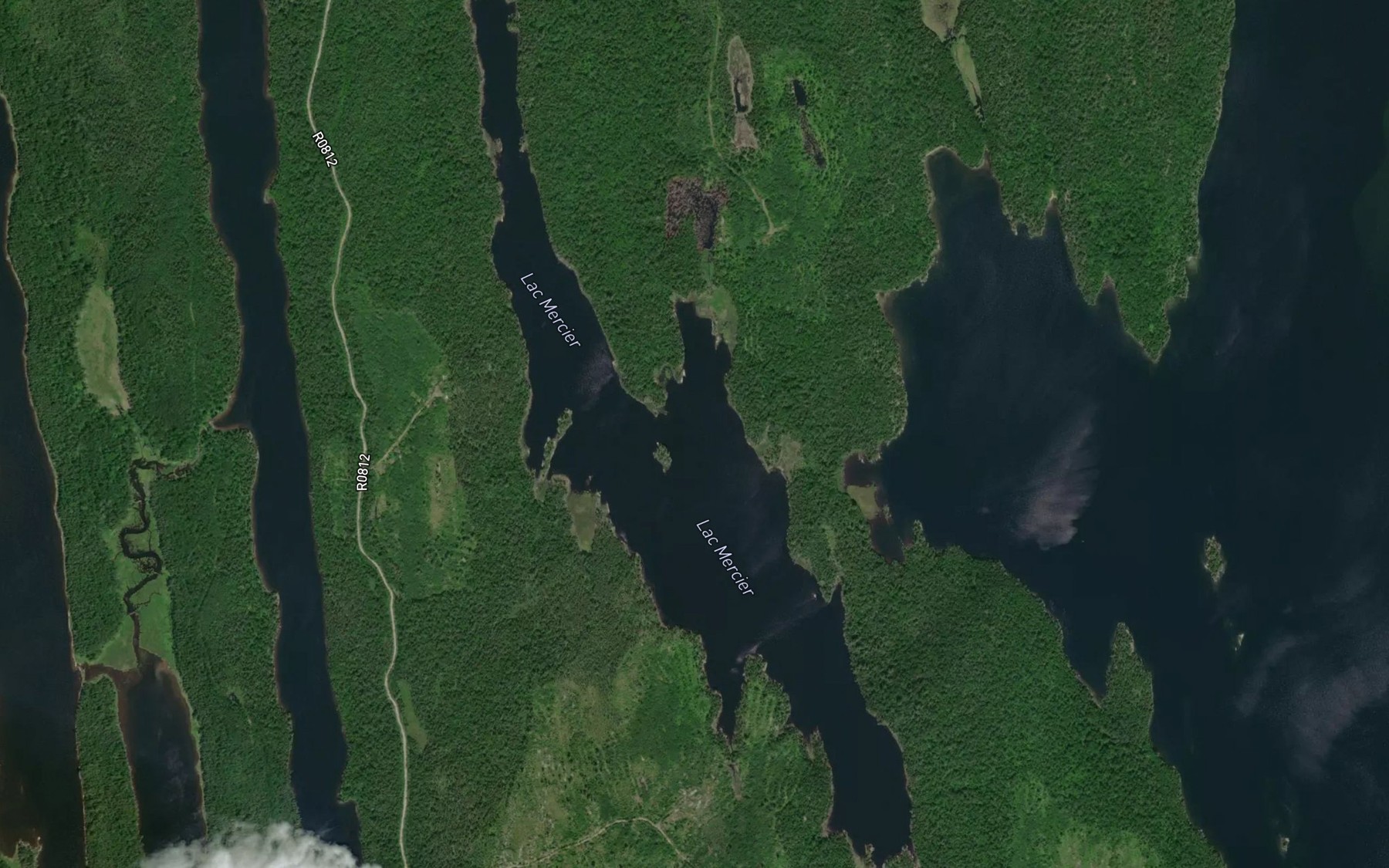 Satellite map of the Lac Mercier