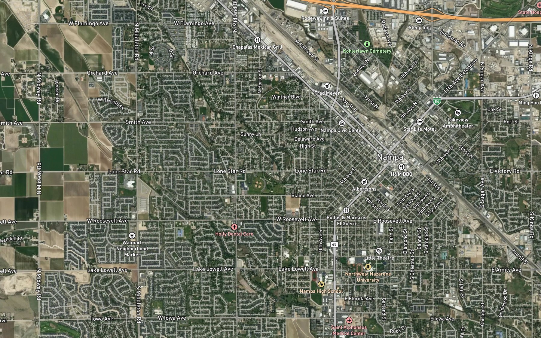 Satellite map of the Middle Lateral