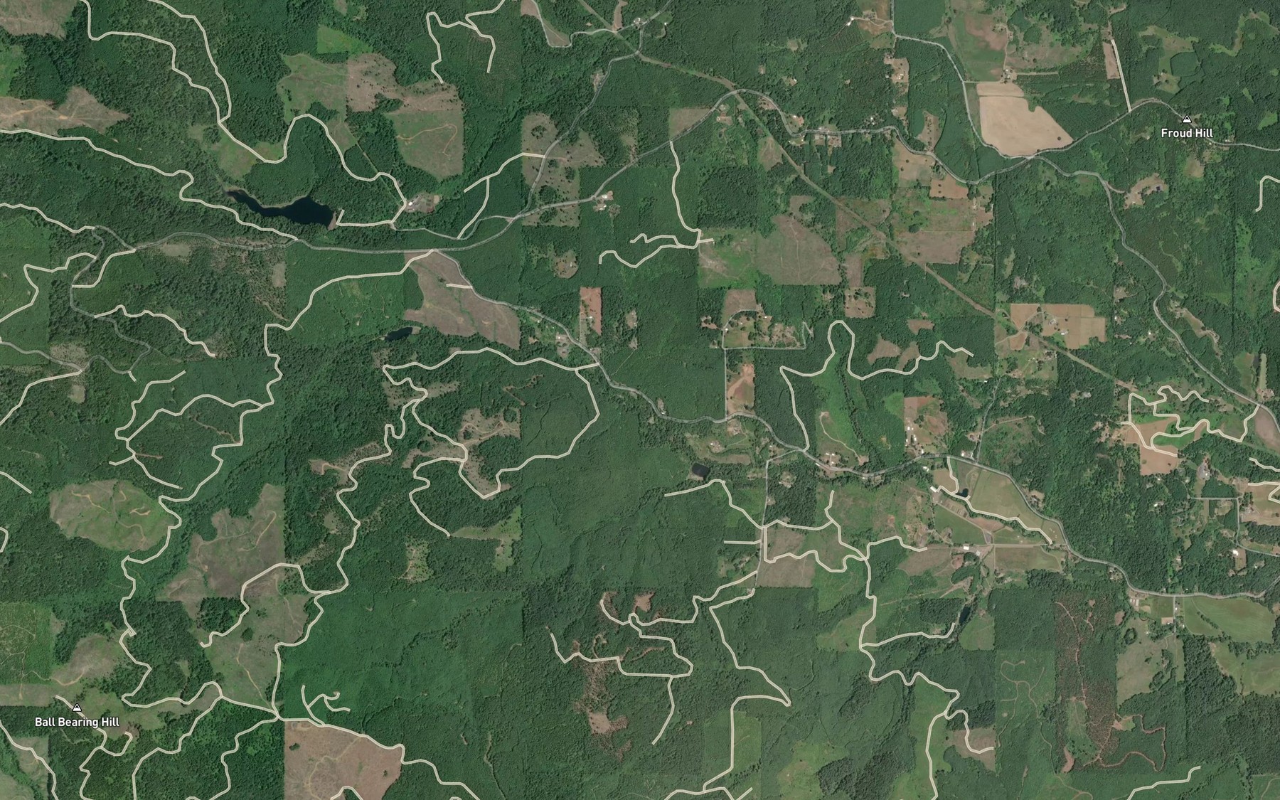 Satellite map of the Bailey Spring