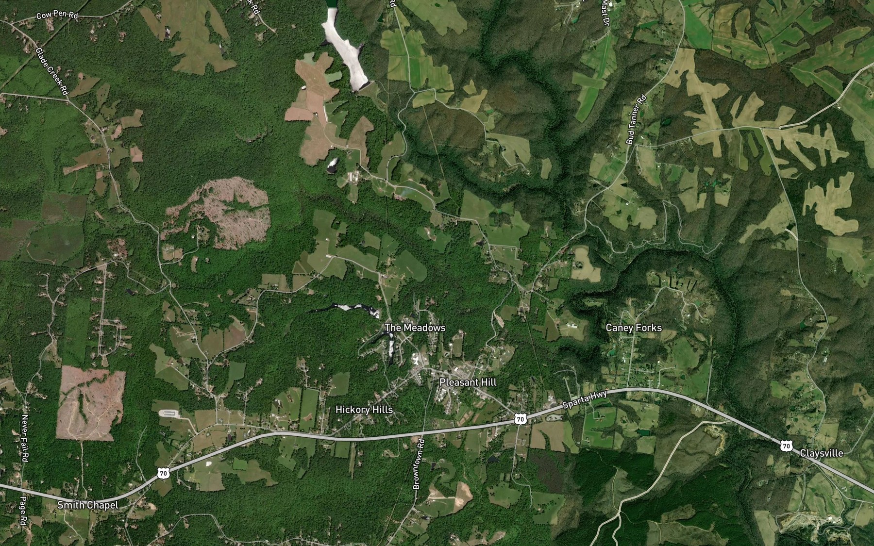 Satellite map of the Frey Branch