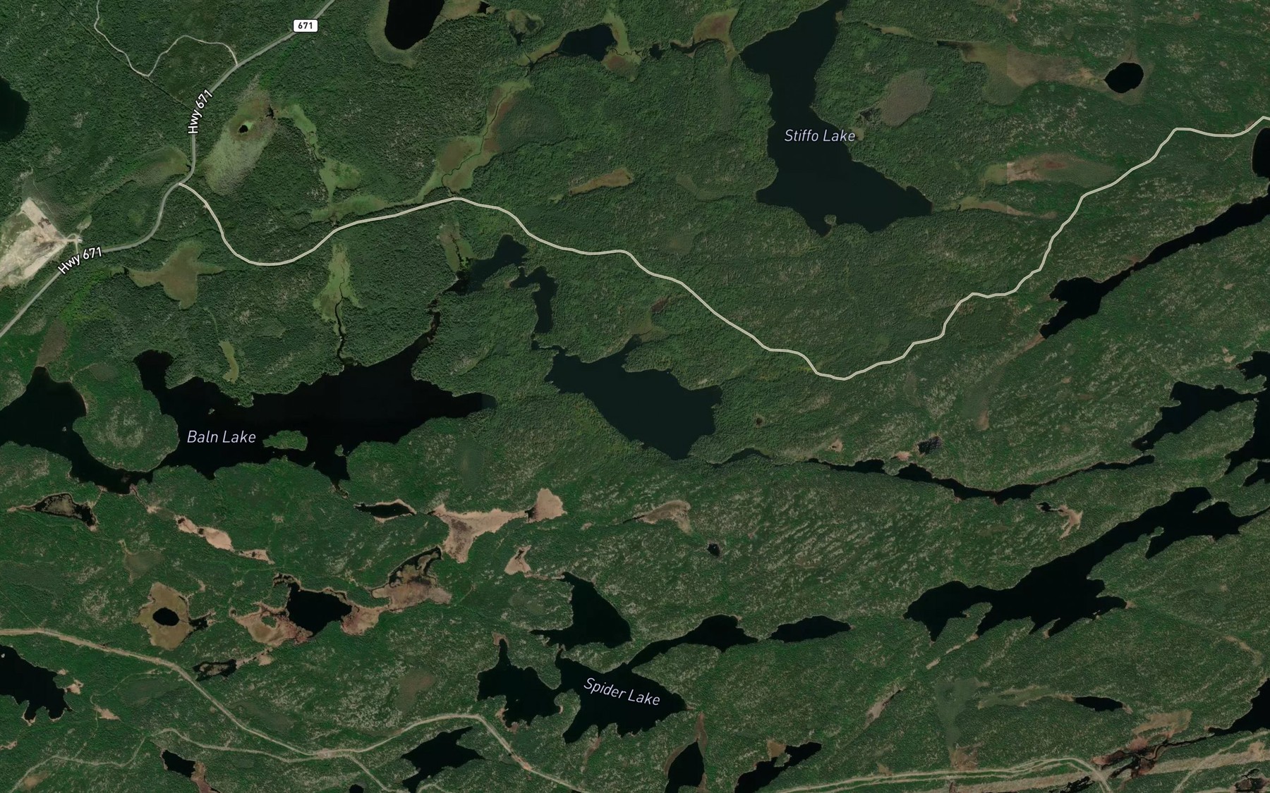 Satellite map of the Balne Lake