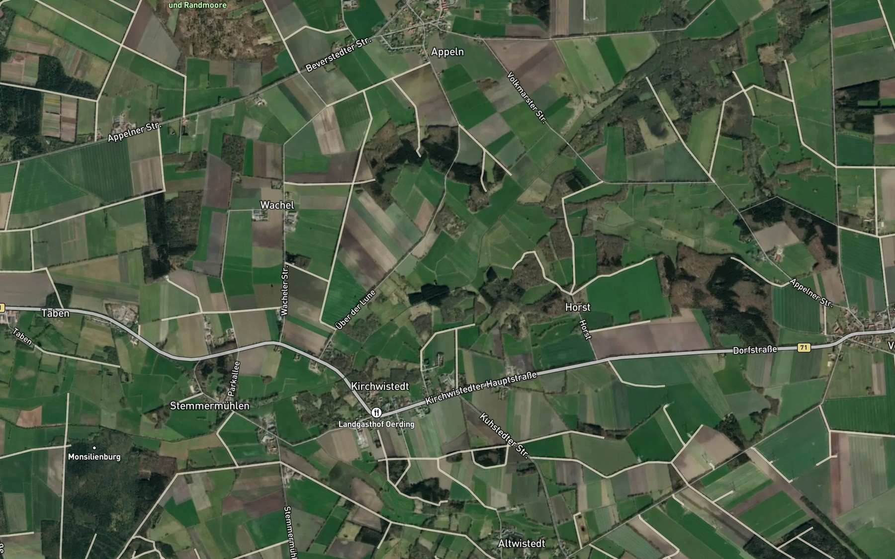 Satellite map of the Kleine Lune