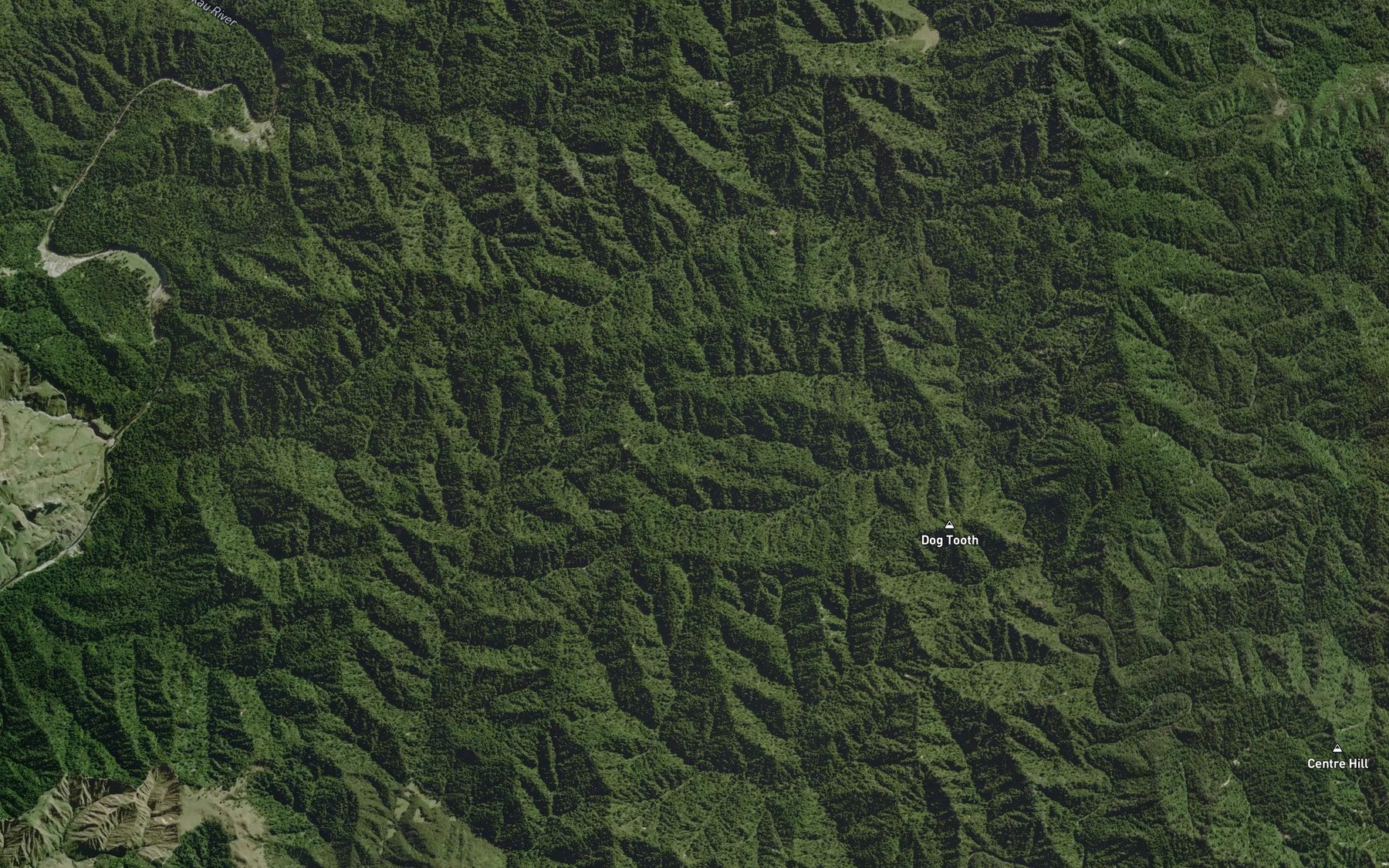 Satellite map of the Paradise Stream