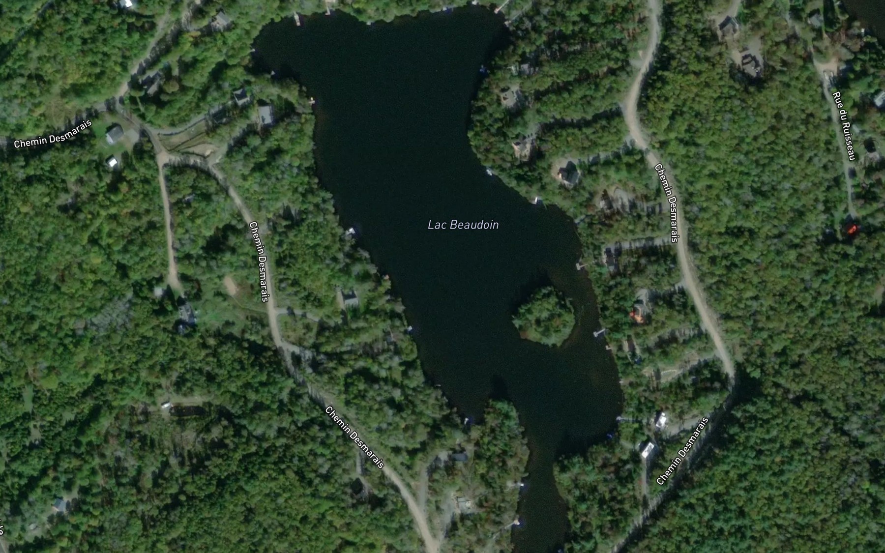Satellite map of the Lac Beaudoin