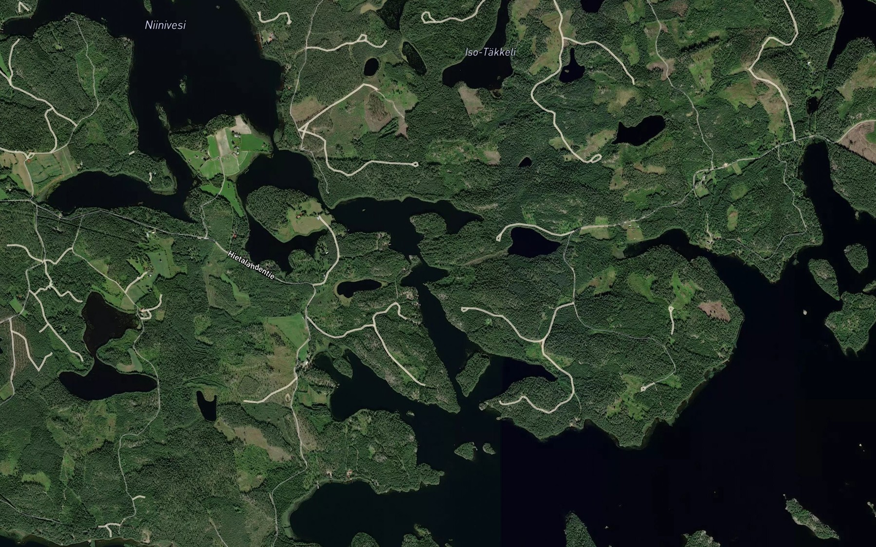 Satellite map of the Raapyslahti