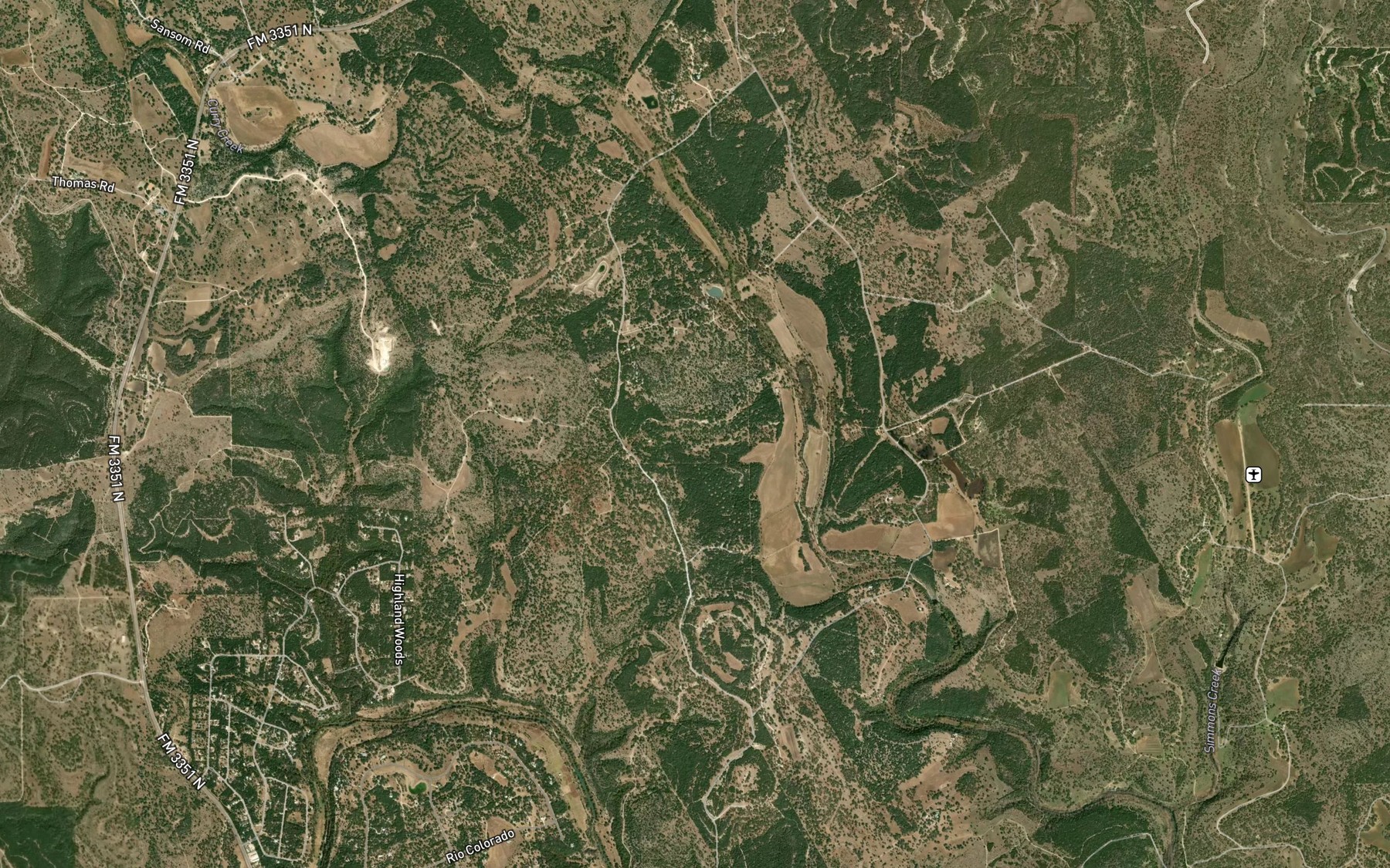 Satellite map of the Edge Falls Springs