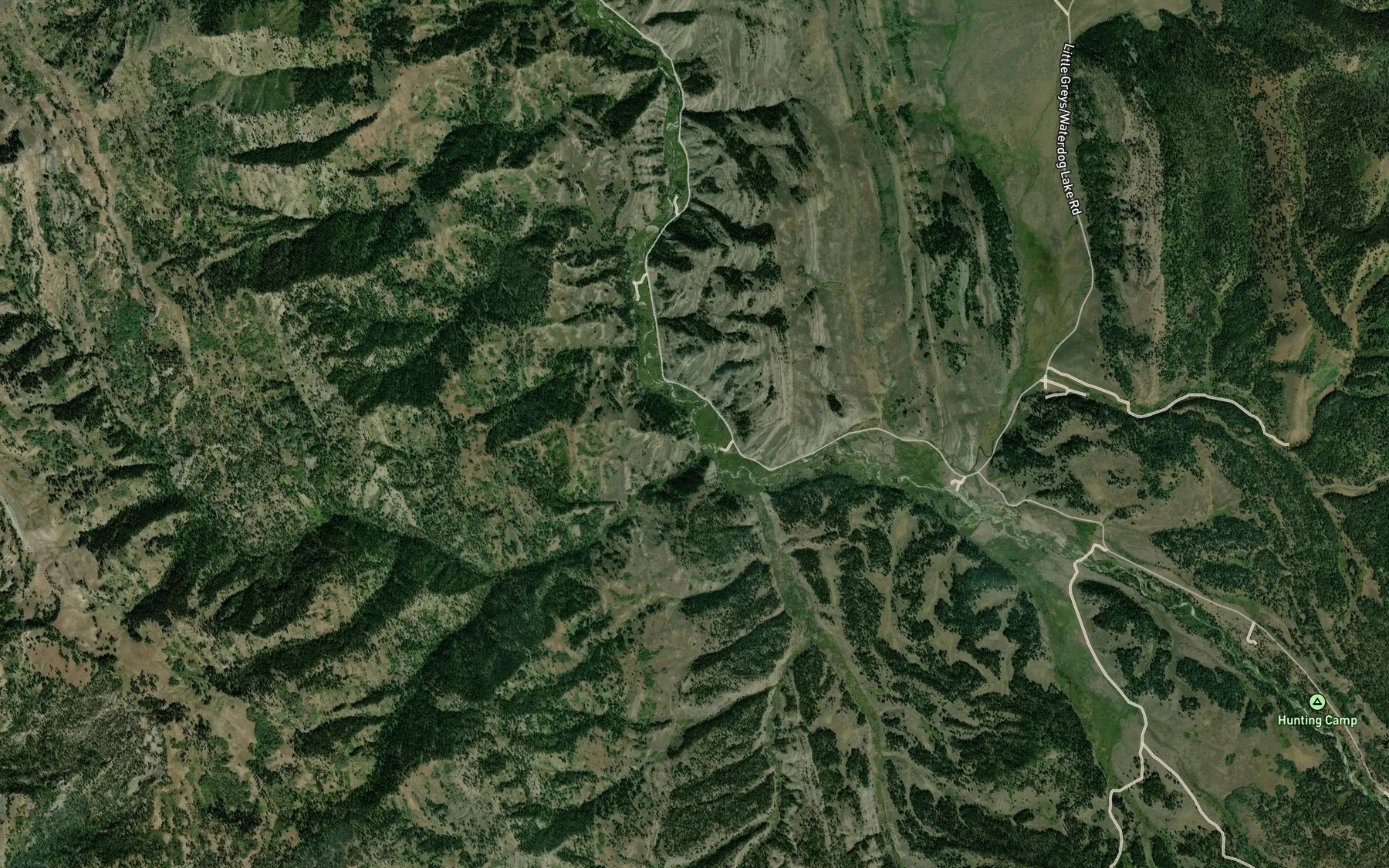 Satellite map of the Middle Creek