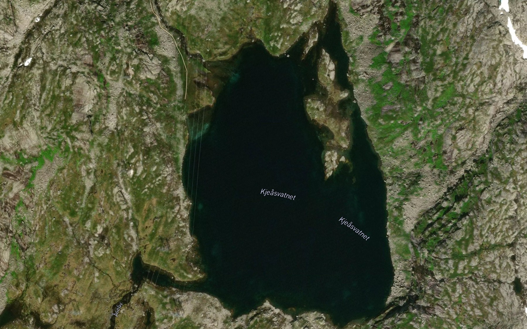 Satellite map of the Kjeasvatnet
