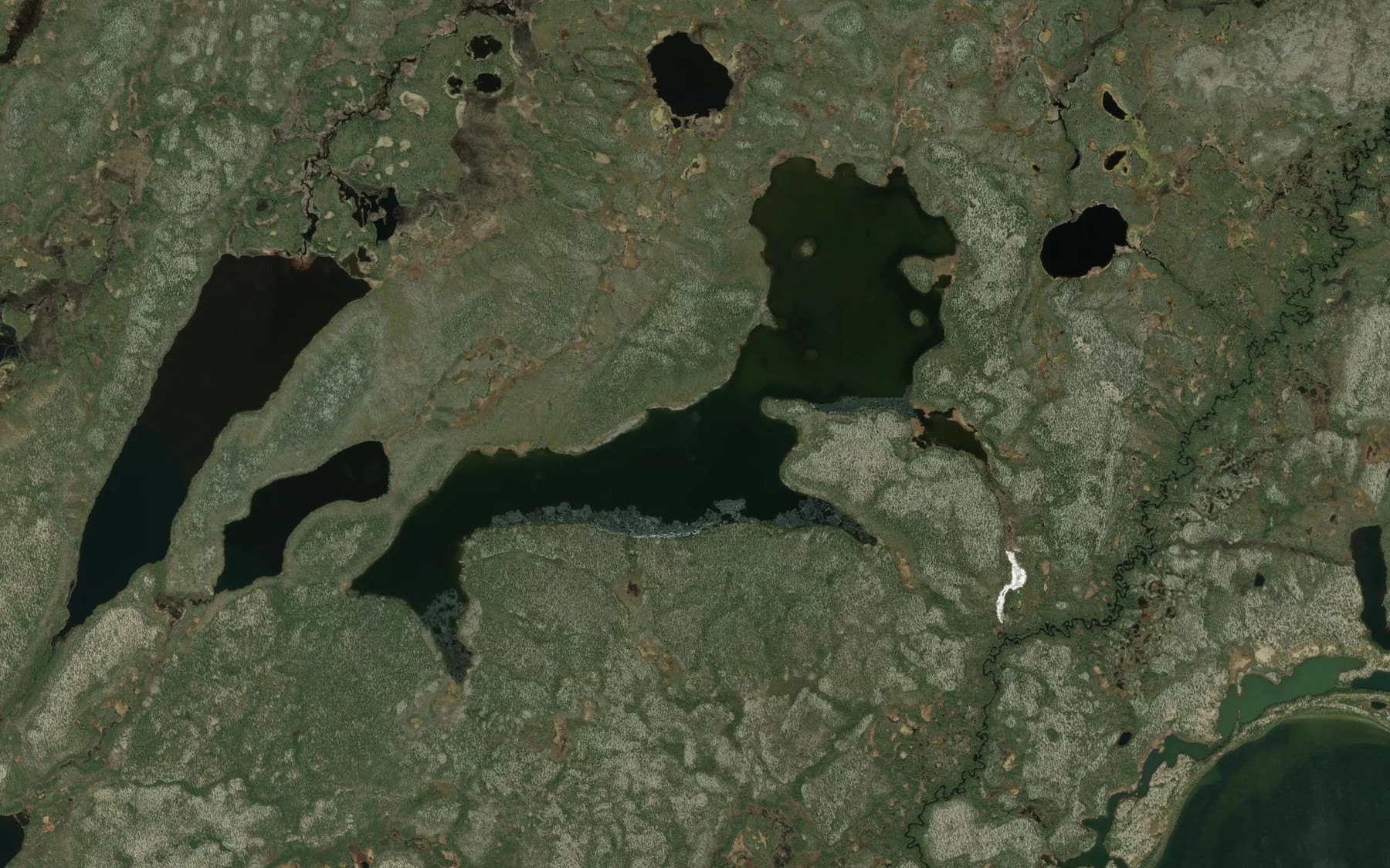 Satellite map of the Andre Lake