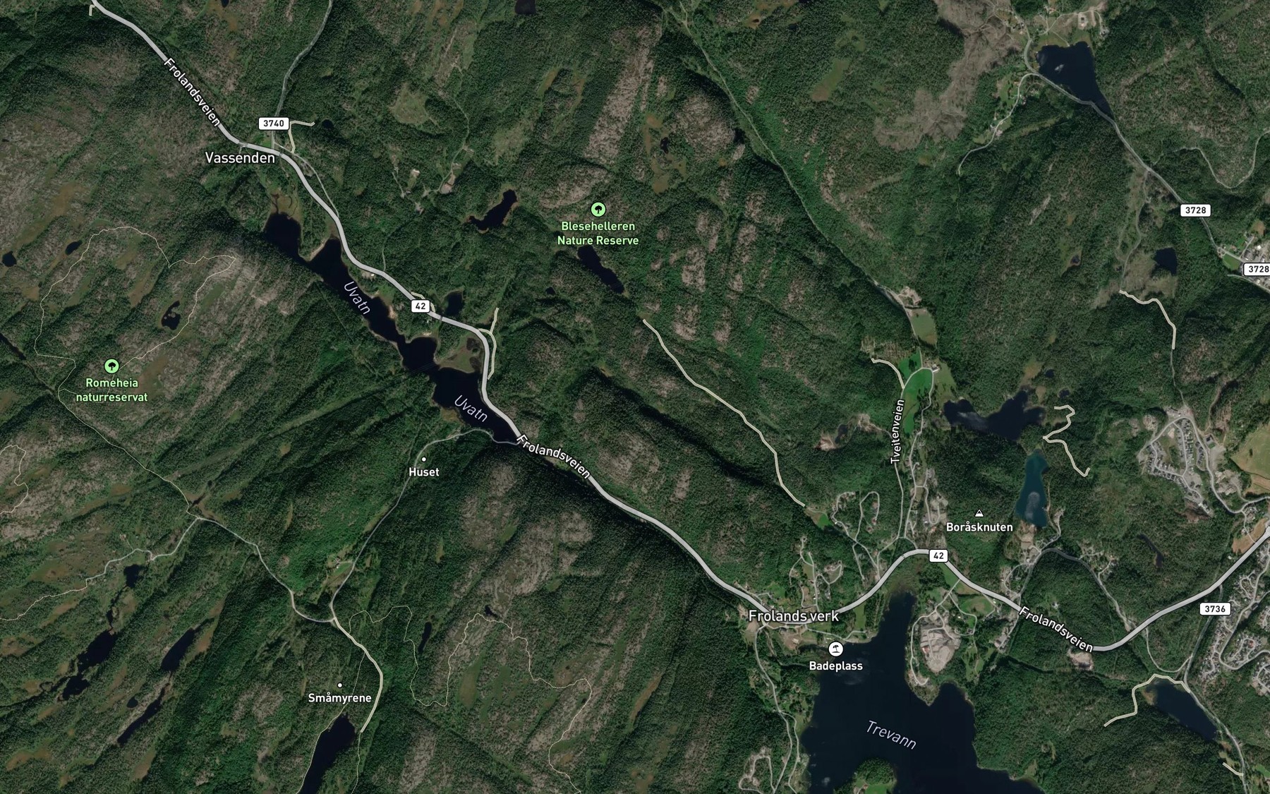 Satellite map of the Einerkjerrbekken
