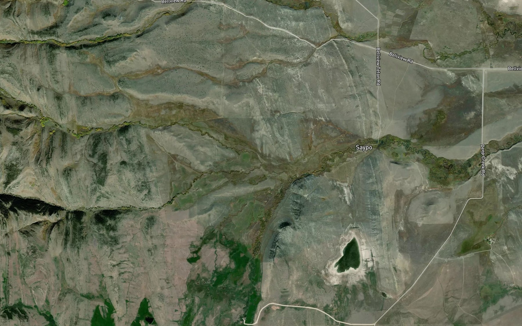 Satellite map of the North Jefferson Creek