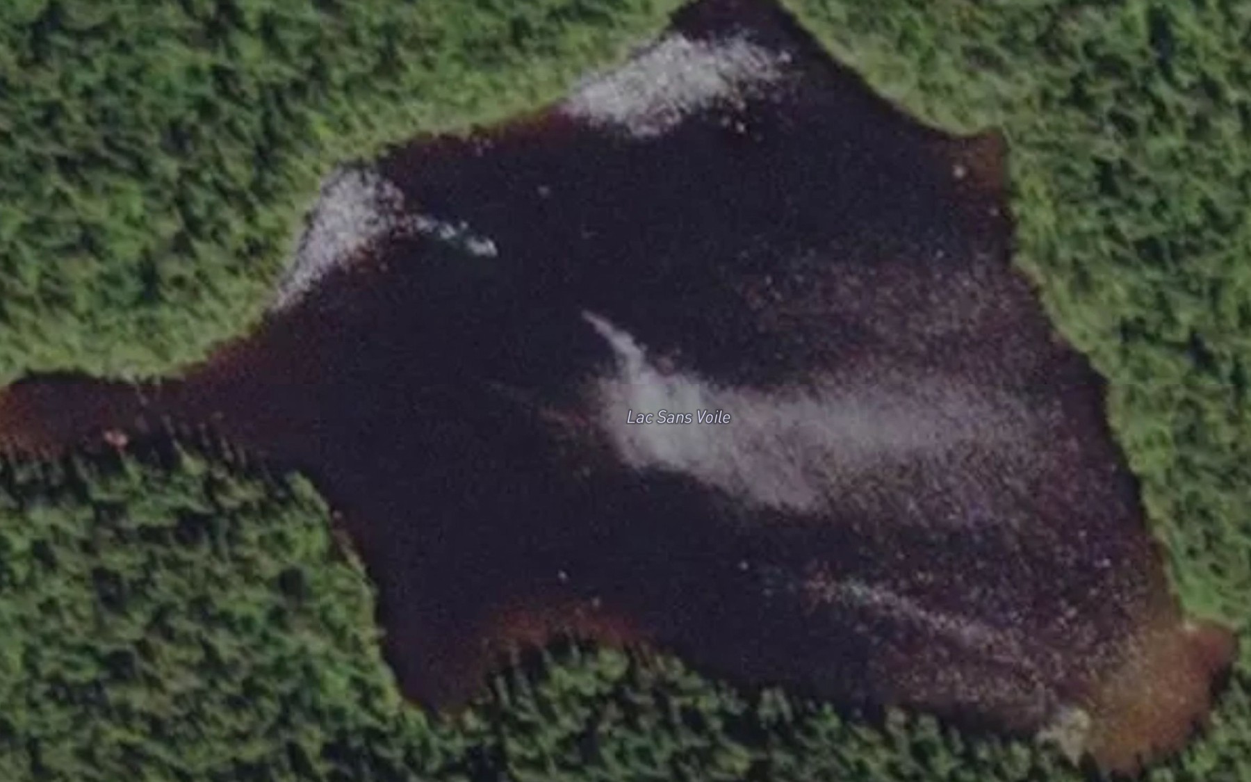 Satellite map of the Lac Sans Voile